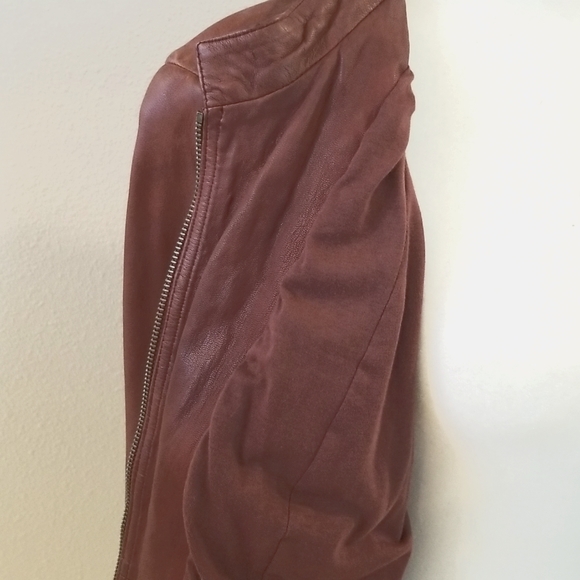Hinge Whiskey Brown Leather Jacket - Picture 4 of 7